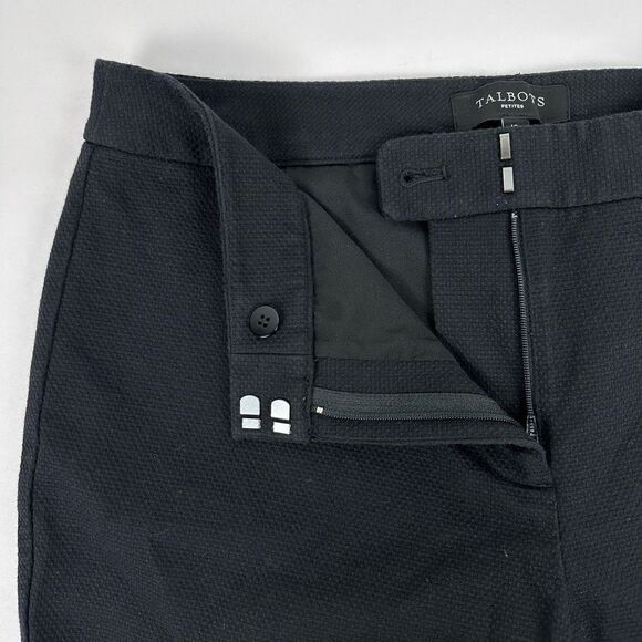 Talbots Black Textured Lined Pant size 10P - Picture 7 of 9